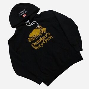 Mens Roots October's Very Own Kanga Black Pullover Streetwear Skater Hoodie